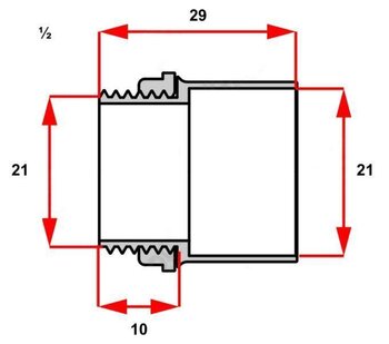 Conector Box Reto para Condulete 1/2 Cinza  - Inpol