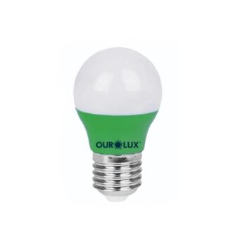 Lâmpada LED Bolinha Colors S30 Verde Bivolt 3W - Ouro Lux