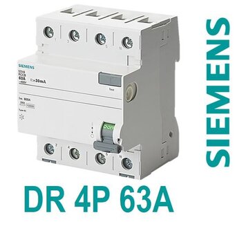 Interruptor Diferencial (IDR) Tetrapolar 3F+N. 63A (5SV53460MB ) - SIEMENS