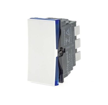 Módulo Interruptor Paralelo 1 tecla Embutir 10A. 250V. Branco Pial Plus+ (611011BC) - Legrand
