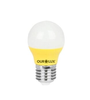 Lâmpada LED Bolinha Colors S30 Amarelo Bivolt 3W - Ouro Lux