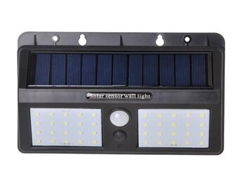 Arandela Balizador Solar LED Zyon Dupla 6500K 8W - Gaya