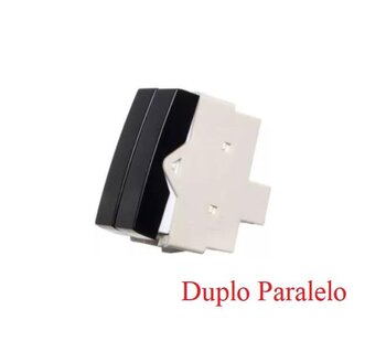 Módulo Interruptor Duplo Paralelo 10A 250V (17842) Ebony Sleek - Margirius