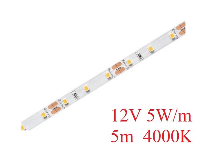 Fita Led Eco Rolo 5 Metros IP20 4000K 5W M 12V STH7804 40