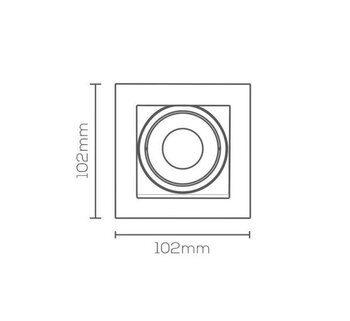 Spot Embutir Conecta Branco Quadrado 1xGU10 (MR16) 10,2cm x 10,2cm Bivolt - Evoled