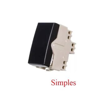 Módulo Interruptor Simples 250V 10A (16811) Ebony Sleek - Margirius