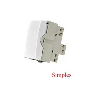 Módulo Interruptor Simples 10A 250V (16062) Branco Sleek - Margirius