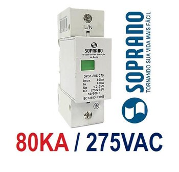 Dispositivo de Proteção Contra Surtos (DPS) II 80KA 275V - Soprano