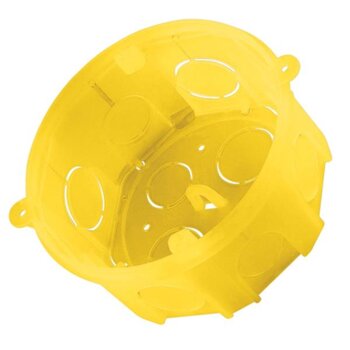 Caixa de Embutir Octogonal 4x4 Amarela Fundo Fixo (57500004) - Tramontina