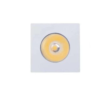Mini Spot LED Elysa Quadrado Embutir Branco (3000K - Branco Quente) 3,1cm x 3,1cm Bivolt 1W - Nordecor