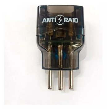 DPS Plug Protetor Anti Raio 10A. 7,50Ka. 2200w. 100 a 250v. Preto Fume - Embrastec